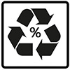 علامت درصد مواد قابل بازیافت