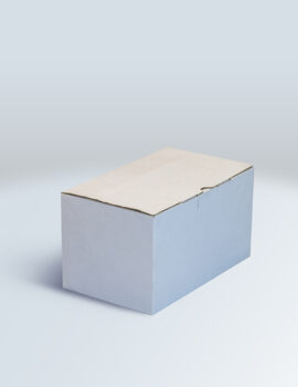 جعبه مقوایی سفید ساده